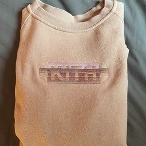 Kith Classic Logo Crewneck Cream USED Size Medium